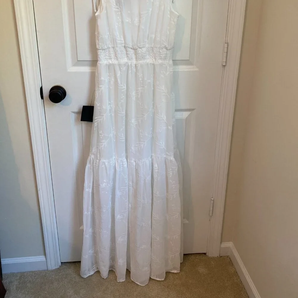 Lulu's Ivory Button-Down Maxi Dress NWT - Picture 4 of 9